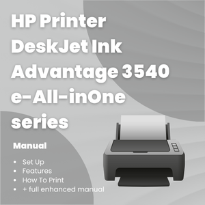 HP Printer DeskJet Ink Advantage 3540 e-All-inOne series