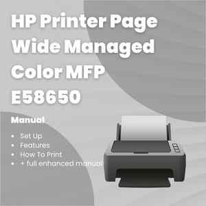 HP Printer PageWide Managed Color MFP E58650