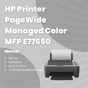 HP Printer PageWide Managed Color MFP E77650
